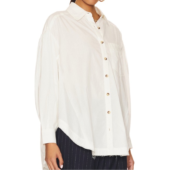 Free People We The Free Happy Hour White Button Top White Shirt XS - Picture 4 of 11